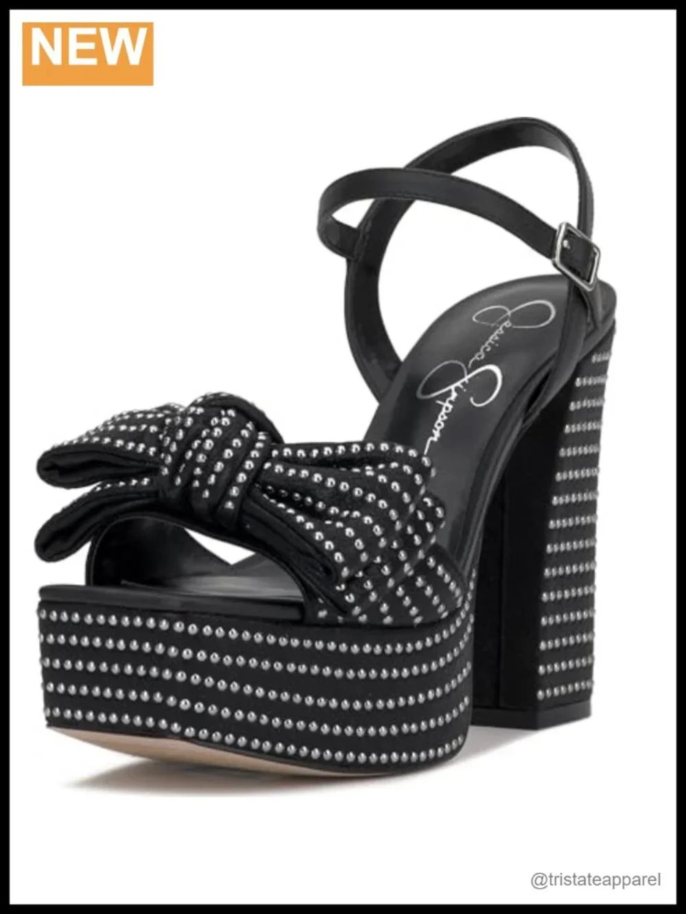 Jessica Simpson Lollien Bow Platform Sandals Ankle Strap Open Toe Block Heel